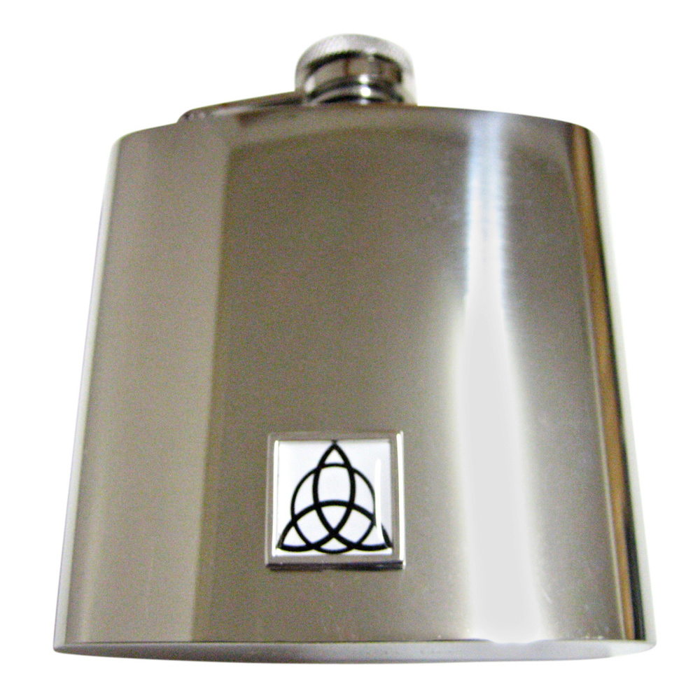 Square Celtic Design Large Flask - image 1